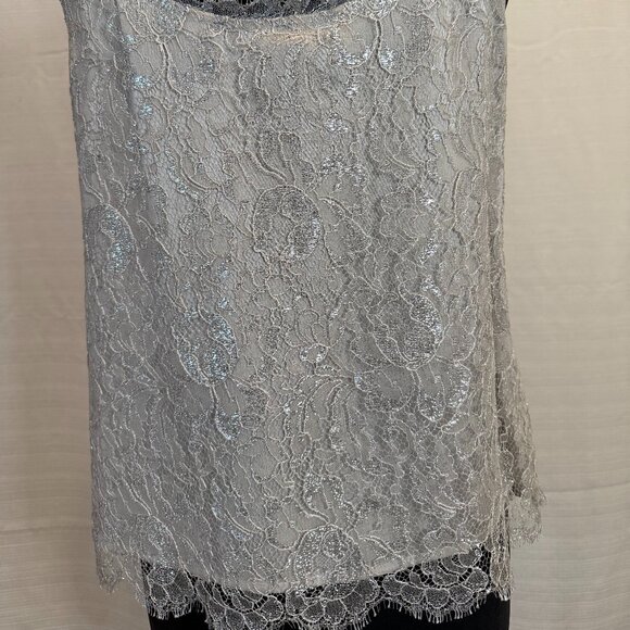 St John Metallic Floral Festive Blouse Size S - Picture 7 of 7